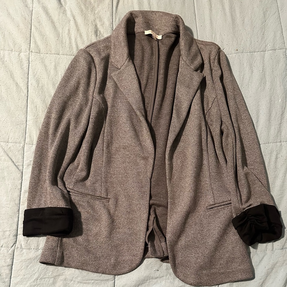 Knit (some stretch) Grey Blazer Size L